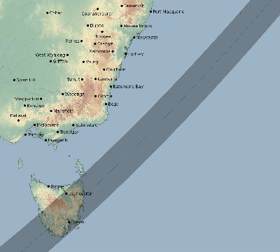 Map of the eclipse path across Australia on 04/09/2768