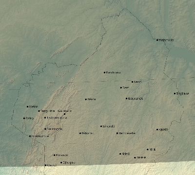 Map of the eclipse path across Benin on 10/03/2768