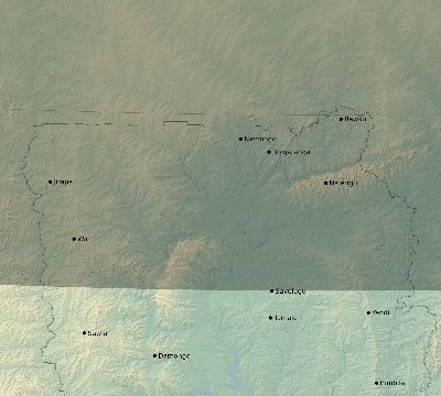 Map of the eclipse path across Ghana on 10/03/2768