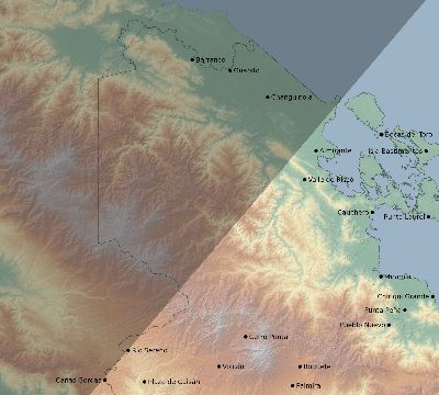 Map of the eclipse path across Panama on 03/30/2769