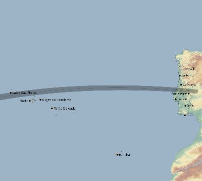 Map of the eclipse path across Portugal on 03/30/2769