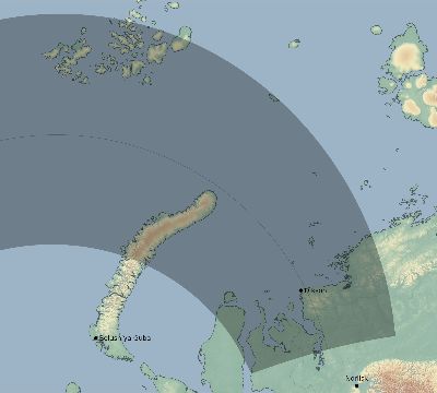 Map of the eclipse path across Russia on 08/03/2771