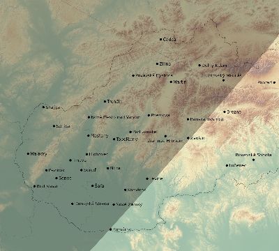 Map of the eclipse path across Slovakia on 08/03/2771