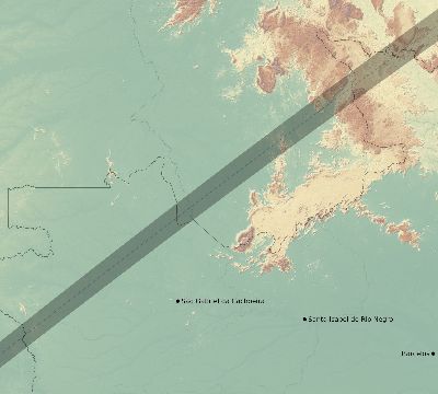 Map of the eclipse path across Brazil on 01/15/2773