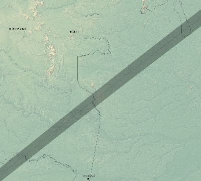 Map of the eclipse path across Colombia on 01/15/2773