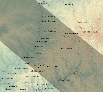 Map of the eclipse path across Argentina on 07/12/2773
