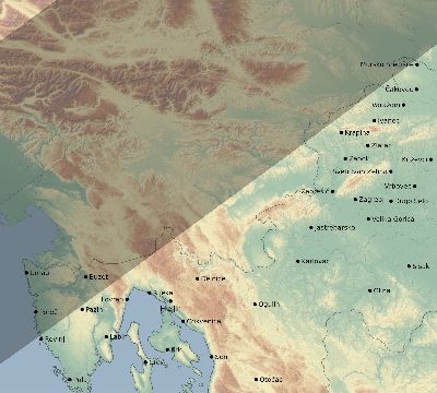 Map of the eclipse path across Croatia on 05/21/2775