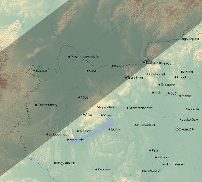 Map of the eclipse path across Hungary on 05/21/2775