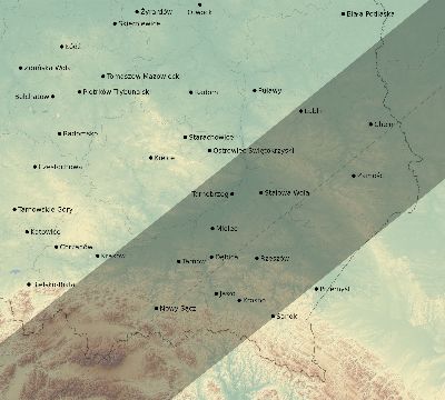 Map of the eclipse path across Poland on 05/21/2775