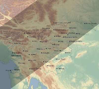 Map of the eclipse path across Slovenia on 05/21/2775