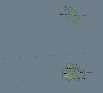 Map of the eclipse path across Antigua and Barbuda on 05/10/2776
