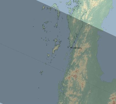 Map of the eclipse path across Myanmar on 11/03/2776