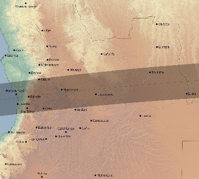 Map of the eclipse path across Angola on 09/02/2779