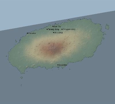 Map of the eclipse path across South Korea on 08/22/2780