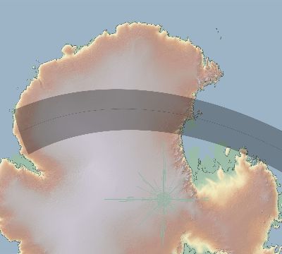 Map of the eclipse path across Antarctica on 02/15/2781
