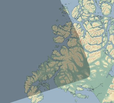 Map of the eclipse path across Chile on 02/15/2781