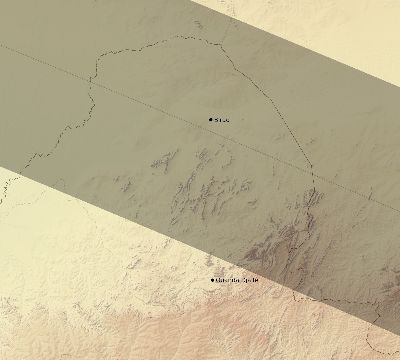 Map of the eclipse path across Central African Republic on 06/22/2783