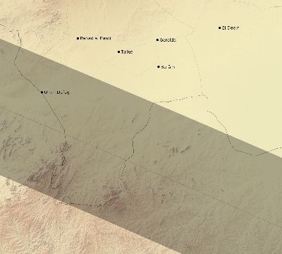Map of the eclipse path across Sudan on 06/22/2783