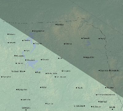 Map of the eclipse path across Poland on 06/10/2784