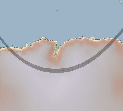 Map of the eclipse path across Antarctica on 12/04/2784