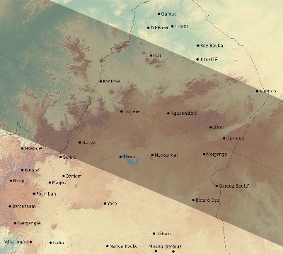 Map of the eclipse path across Cameroon on 11/14/2794