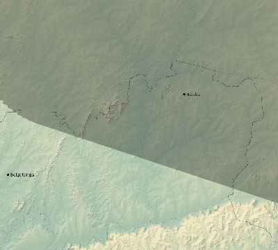 Map of the eclipse path across Ghana on 11/14/2794