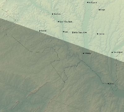Map of the eclipse path across Niger on 11/14/2794