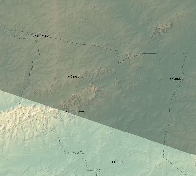 Map of the eclipse path across Togo on 11/14/2794