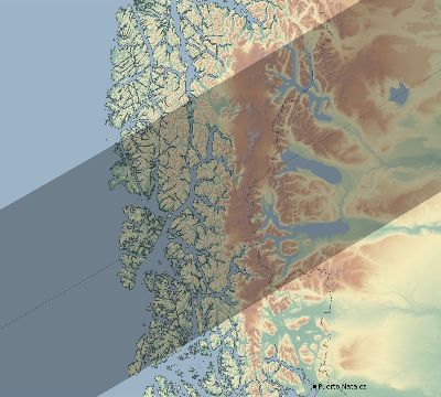 Map of the eclipse path across Chile on 05/11/2795