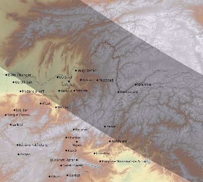 Map of the eclipse path across Afghanistan on 11/03/2795