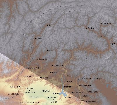 Map of the eclipse path across Pakistan on 11/03/2795