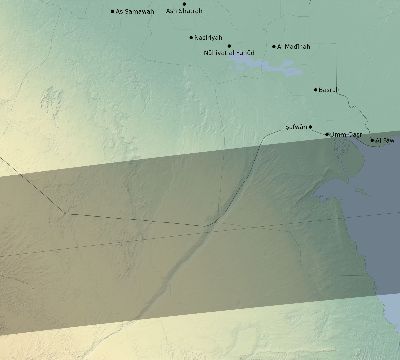 Map of the eclipse path across Iraq on 09/02/2798