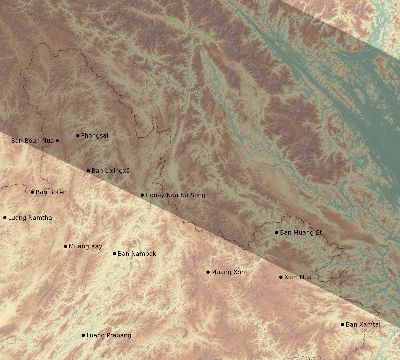 Map of the eclipse path across Laos on 09/02/2798
