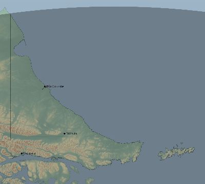 Map of the eclipse path across Argentina on 07/13/2800