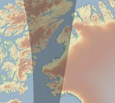 Map of the eclipse path across Greenland on 04/10/2806