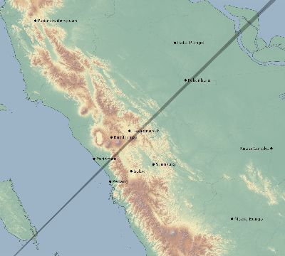 Map of the eclipse path across Indonesia on 02/05/2809