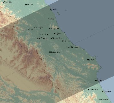 Map of the eclipse path across Vietnam on 05/31/2812