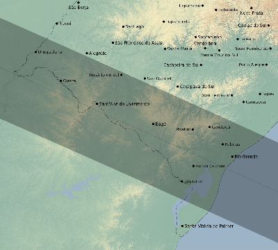 Map of the eclipse path across Brazil on 05/21/2813