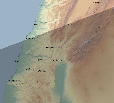 Map of the eclipse path across Lebanon on 11/14/2813