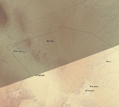 Map of the eclipse path across Saudi Arabia on 11/14/2813