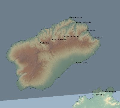 Map of the eclipse path across Cape Verde on 04/01/2815
