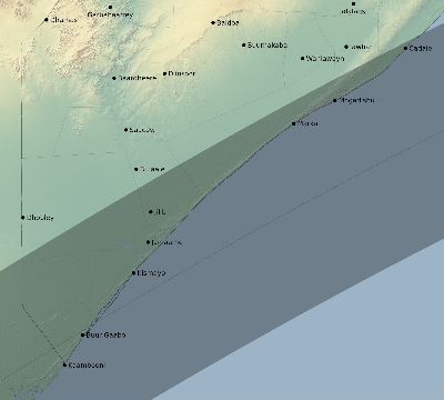 Map of the eclipse path across Somalia on 03/20/2816