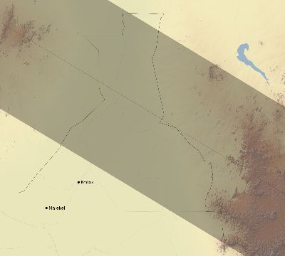 Map of the eclipse path across South Sudan on 09/13/2816