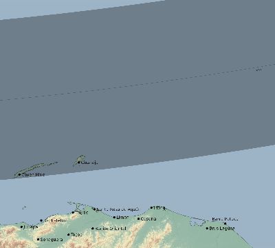 Map of the eclipse path across Honduras on 01/17/2819