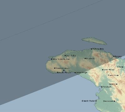 Map of the eclipse path across Haiti on 01/17/2819