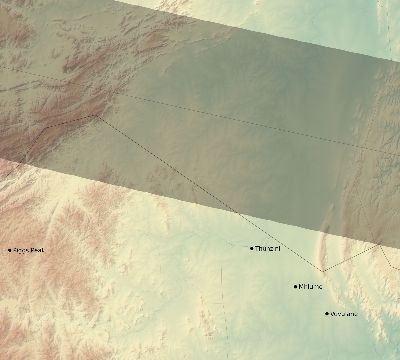 Map of the eclipse path across Eswatini (Swaziland) on 10/25/2823
