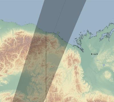 Map of the eclipse path across Canada on 04/20/2824