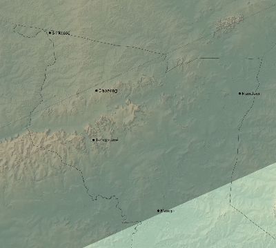 Map of the eclipse path across Togo on 06/12/2830