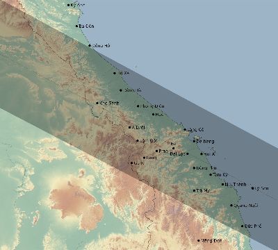 Map of the eclipse path across Vietnam on 06/12/2830