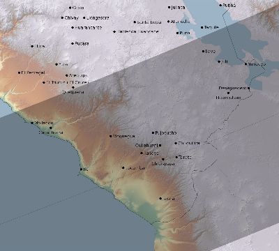 Map of the eclipse path across Peru on 12/06/2830